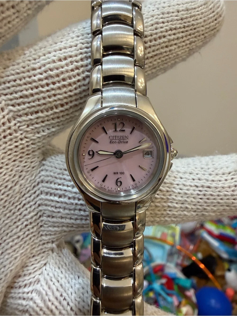 Citizen Eco-Drive Silhouette EW1170-51X Pink Dial Women's Watch Solar WR100